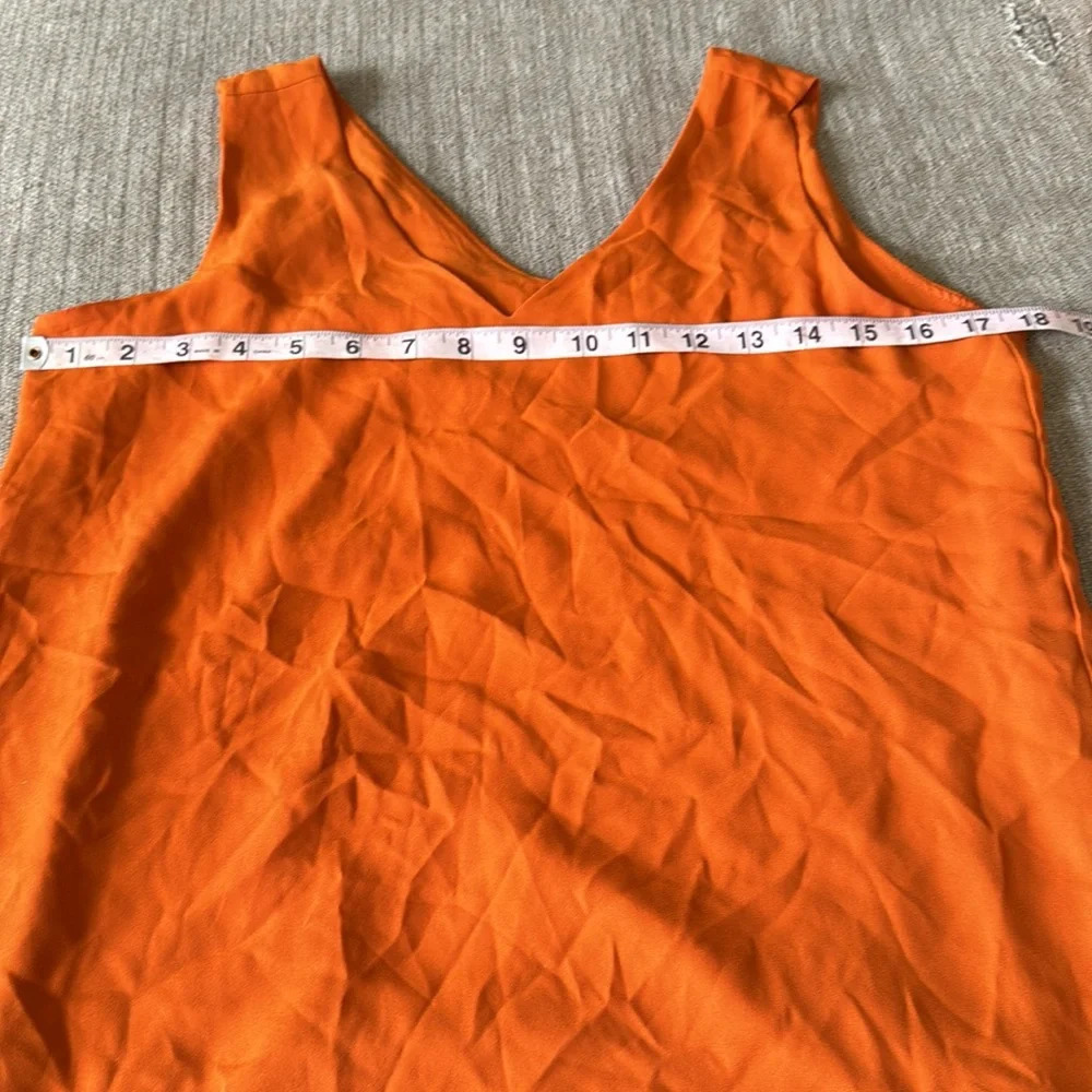 Orange Ann taylor factory xs tank top double hem flowy - Picture 5 of 10